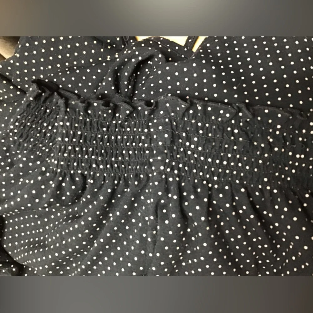 Black Smocked Sleeveless Camisole Pajama - Picture 7 of 12